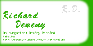 richard demeny business card